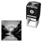 Sunrise Over The Lake Zelfinktende Stempel (In situ)