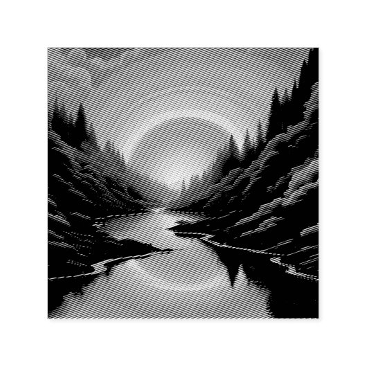 Sunrise Over The Lake Zelfinktende Stempel (Design)