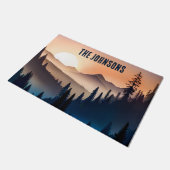 Sunrise Over the Mountains Signature Deurmat (Schuin)