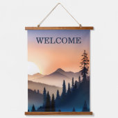 Sunrise Over the Mountains Welcome Hangend Wandkleed (Voorkant)