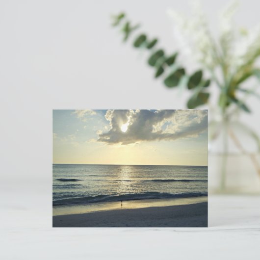 Sunrise Over The Quiet Shore Briefkaart (Staand voorkant)