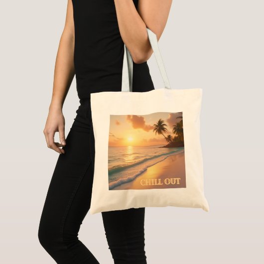 Sunrise Over The Shore - Plastic-Free Purpose Tas (Voorkant (product))