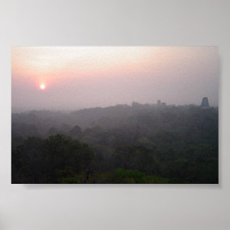Sunrise over Tikal Poster