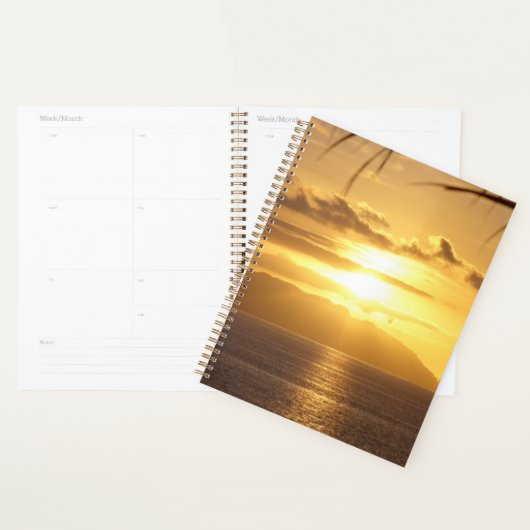 Sunrise over Tropical Island Beach Custom Planner (Display)