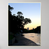 "Sunrise Over Water" Barton Springs Austin Poster (Voorkant)