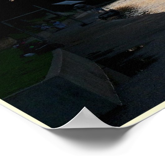 "Sunrise Over Water" Barton Springs Austin Poster (Hoek)