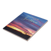 Sunrise Paars Sky Foto Good Morning Tegeltje (Zijkant)