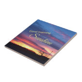 Sunrise Paars Sky Photo Good Morning  Tegeltje (Zijkant)