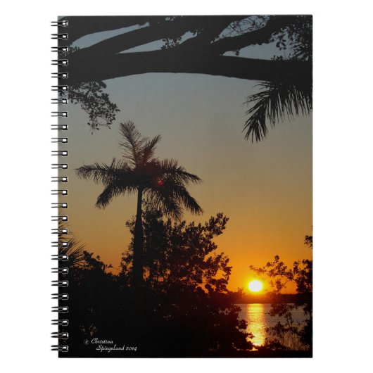 Sunrise Palm Ocean Notitieboek (Voorkant)