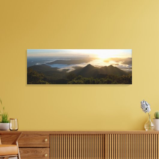 Sunrise Panorama van Mountain Summit Australië Canvas Afdruk (Insitu (Woonkamer))