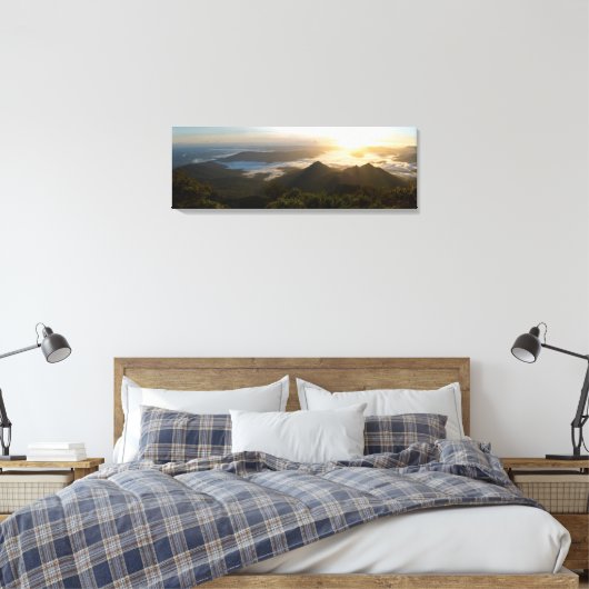 Sunrise Panorama van Mountain Summit Australië Canvas Afdruk (Insitu (Slaapkamer))
