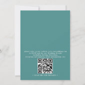 Sunrise Pastel Beach Sunset QR Code Wedding  Kaart (Achterkant)