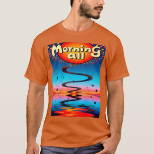 Sunrise Path: een dromerig ochtendontwerp T-shirt