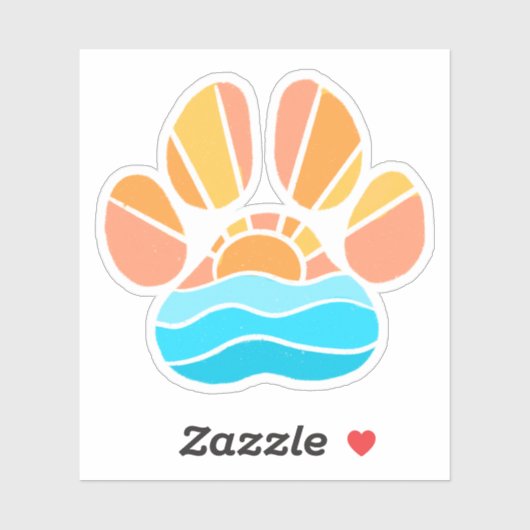 Sunrise Paw Sticker (Vel)