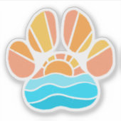 Sunrise Paw Sticker (Voorkant)