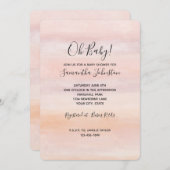 Sunrise Peach Blush Pink Baby shower Kaart (Voorkant / Achterkant)
