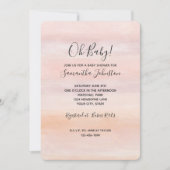 Sunrise Peach Blush Pink Baby shower Kaart (Voorkant)