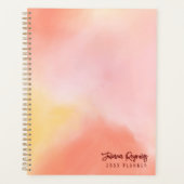 Sunrise Peach Roze Geel Abstract Art Planner (Voorkant)