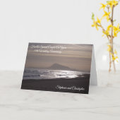 Sunrise Personalized 11th Wedding Jubileum Kaart (Gele Bloem)