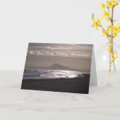 Sunrise Personalized 40th Wedding Jubileum Kaart (Gele Bloem)