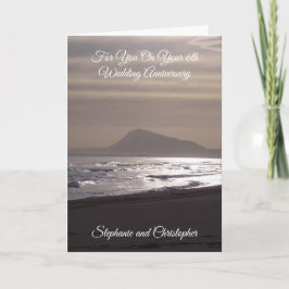 Sunrise Personalized 6th Wedding Jubileum Kaart