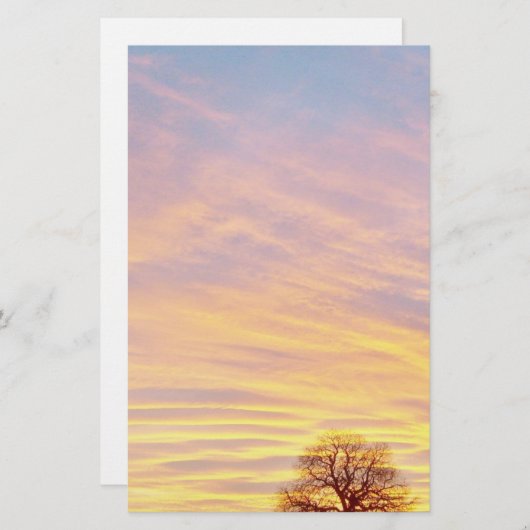 Sunrise Personalized Stationery Briefpapier (Voorkant / Achterkant)