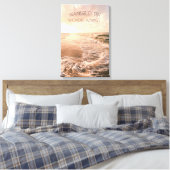Sunrise Photo Decor over het strand met Quote Canvas Afdruk (Insitu (Slaapkamer))