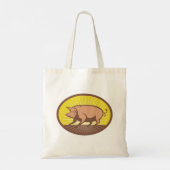 Sunrise Pig Tote Bag (Achterkant)