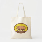 Sunrise Pig Tote Bag (Voorkant)