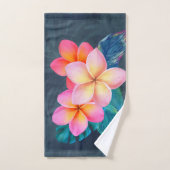 Sunrise Plumeria Bath Towel Set Bad Handdoek (Handdoek)