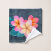 Sunrise Plumeria Bath Towel Set Bad Handdoek (Wasdoekje)