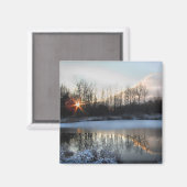 Sunrise Pond in Upstate New York Magneet (Voorkant / Achterkant)