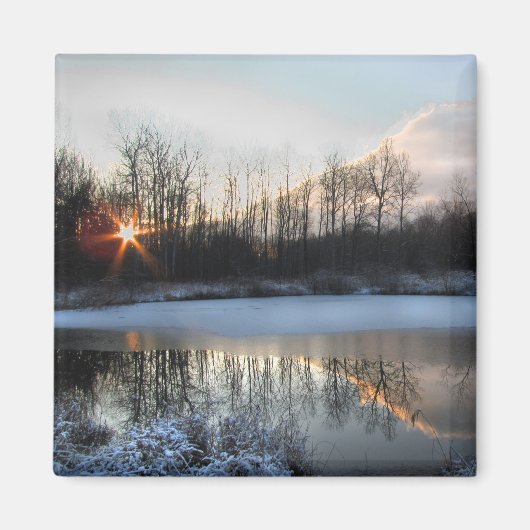 Sunrise Pond in Upstate New York Magneet (Voorkant)