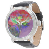 Sunrise Poppy Horloge (Gekanteld)