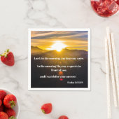 Sunrise Psalm 5:3 Bijbelverse Servet (Insitu)
