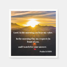 Sunrise Psalm 5:3 Bijbelverse Servet