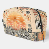 Sunrise Pyramid Tribal Geometric Toilettasje (Rechterhoek)