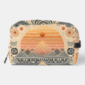 Sunrise Pyramid Tribal Geometric Toilettasje (Achterkant)