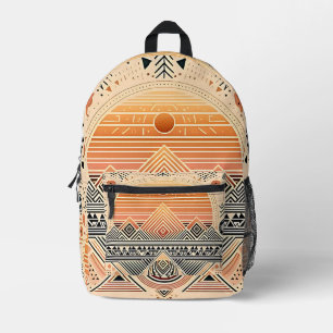 Sunrise Pyramid Tribal Geometrische rugzak
