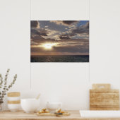 Sunrise Rays boven Ocean II Poster (Keuken)