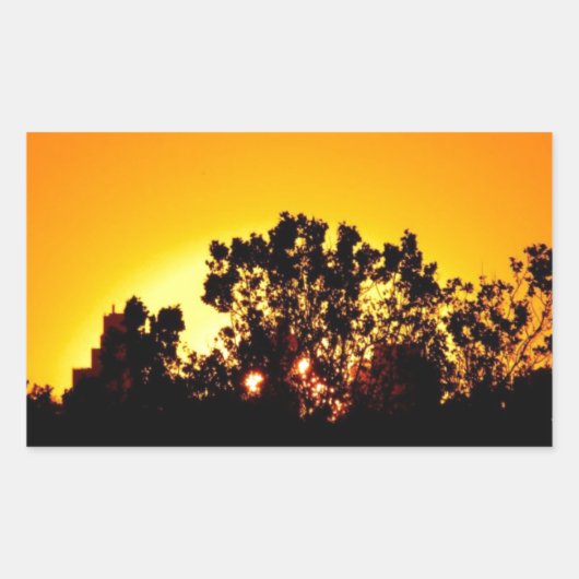Sunrise Rechthoekige Sticker (Voorkant)