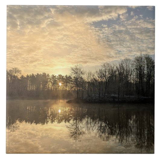 Sunrise Reflecties Tegeltje (Voorkant)