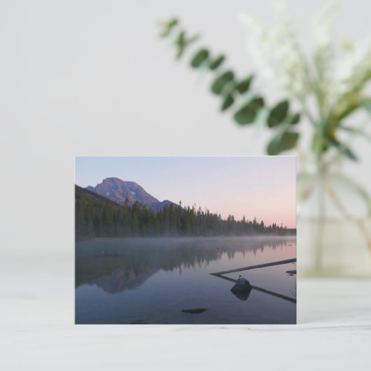 Sunrise Reflection at String Lake II Briefkaart (Staand voorkant)