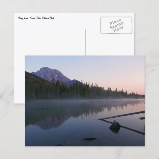 Sunrise Reflection at String Lake II Briefkaart (Voorkant / Achterkant)