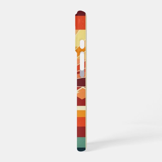 Sunrise Retro Peaks iPhone 16 Hoesje (Linkerkant)