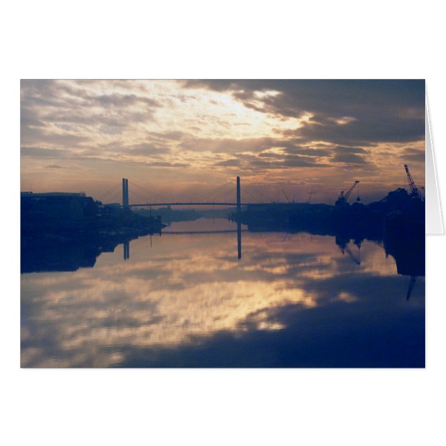Sunrise, River Usk, Newport, Mon. november 1977 (Voorkant Horizontaal)