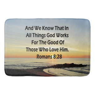 SUNRISE ROMANS 8:28 SCRIPTURE VERSE BADMAT