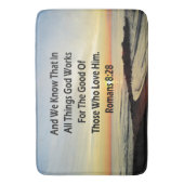 SUNRISE ROMANS 8:28 SCRIPTURE VERSE BADMAT (Voorkant Verticaal)