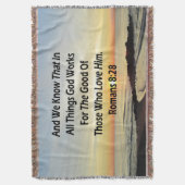 SUNRISE ROMANS 8:28 SCRIPTURE VERSE DEKEN (Voorkant Verticaal)