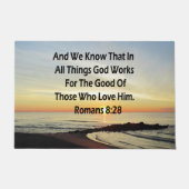 SUNRISE ROMANS 8:28 SCRIPTURE VERSE DEURMAT (Voorkant)